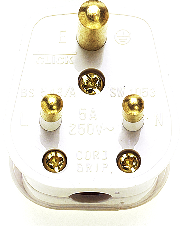 Plug Round Pin 5A Black | Lampfix